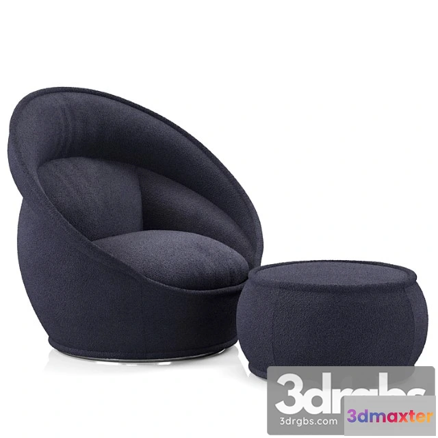 1025832 - Roche bobois coiffe pivoting armchair 1