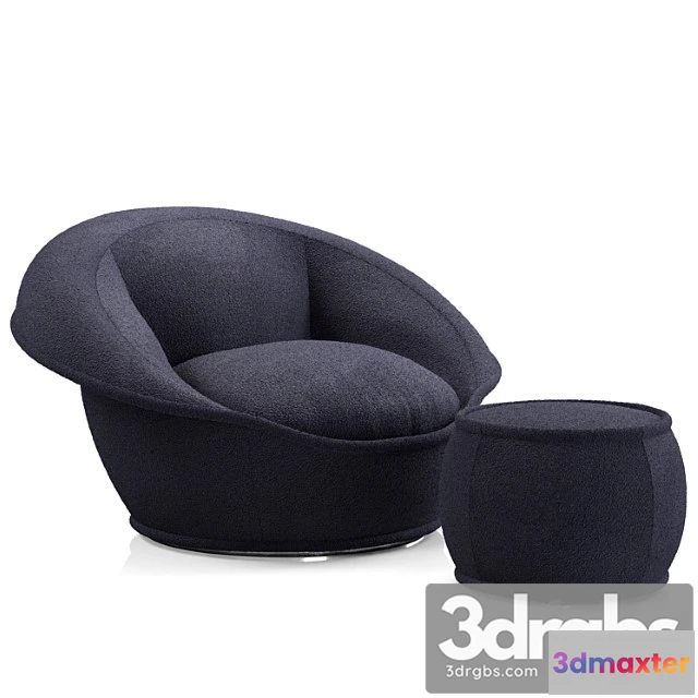 1025834 - Roche bobois coiffe pivoting armchair 2
