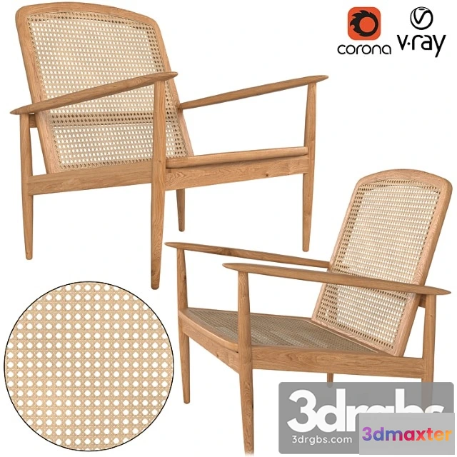 1026406 - Zara home teak and rattan armchair