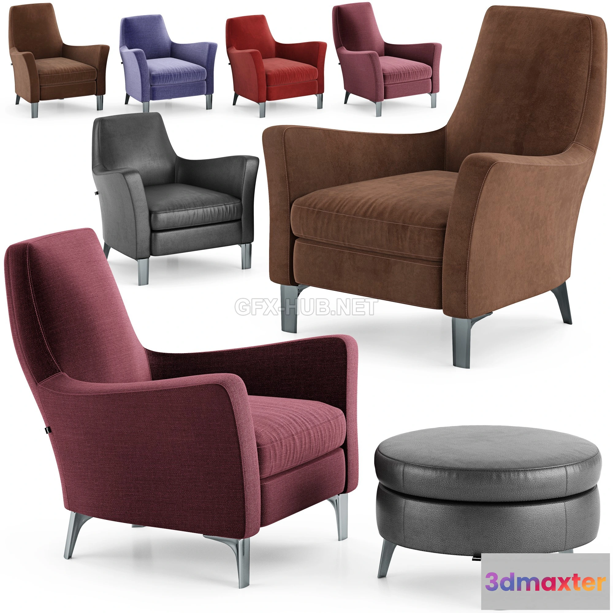 1086684 - Minotti Denny Armchair (Corona) - 220241