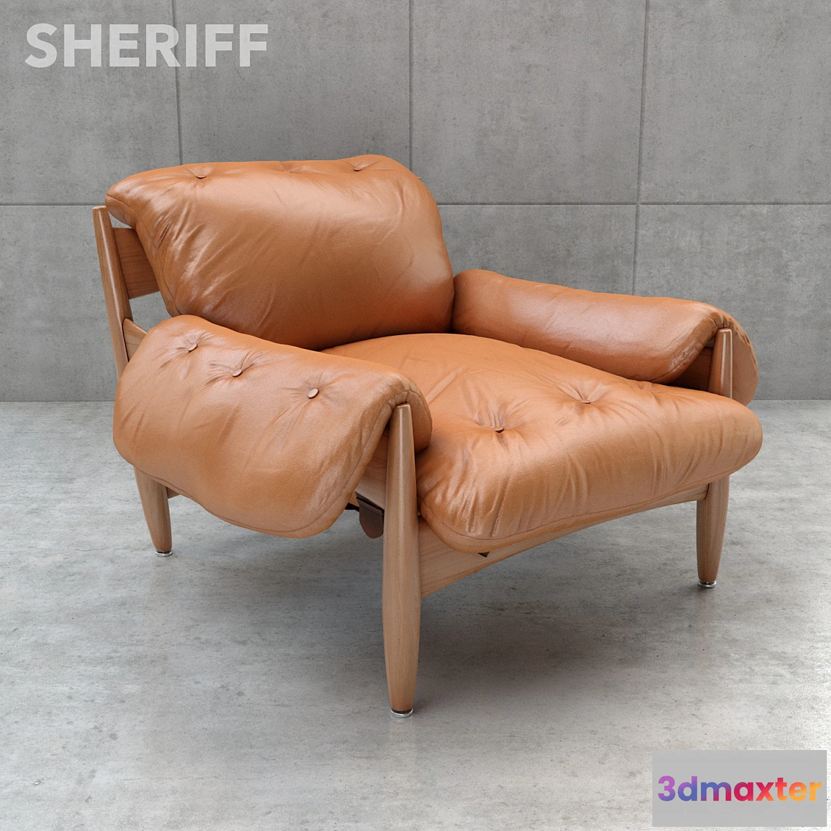 1275276 - SHERIFF LOUNGE CHAIR BY SERGIO RODRIGUES 3D Max
