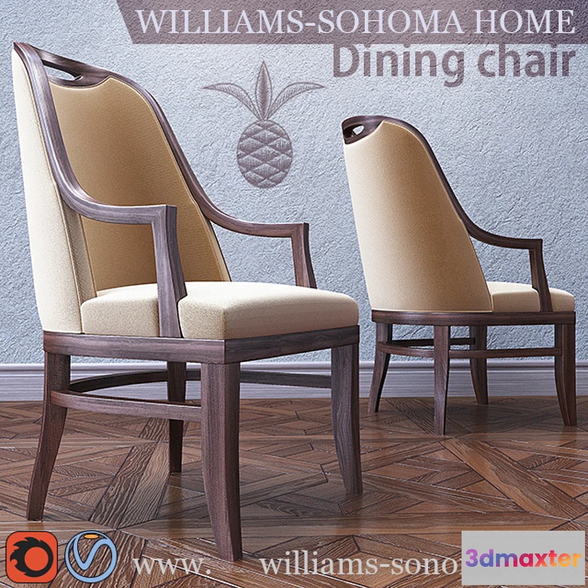 1275316 - Dining chair arm 3D Max