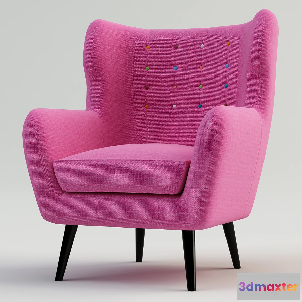 1277724 - MADE KUBRICK WING BACK CHAIR 3D Max