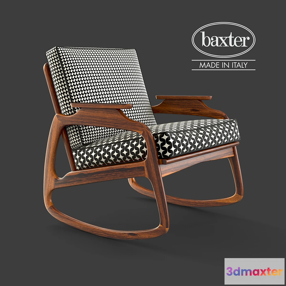 1289700 - Baxter INGRID ROCKING ARMCHAIR 3D Max