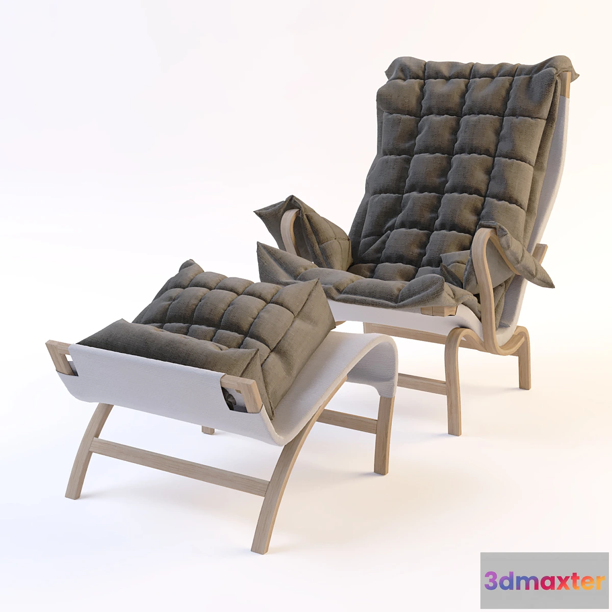 1290002 - Chair Bruno Mathsson Pernilla Dux 3D Max