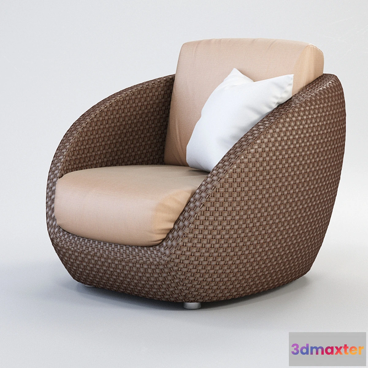 1291549 - ROBERTI St. Tropez wicker chair 3D Max