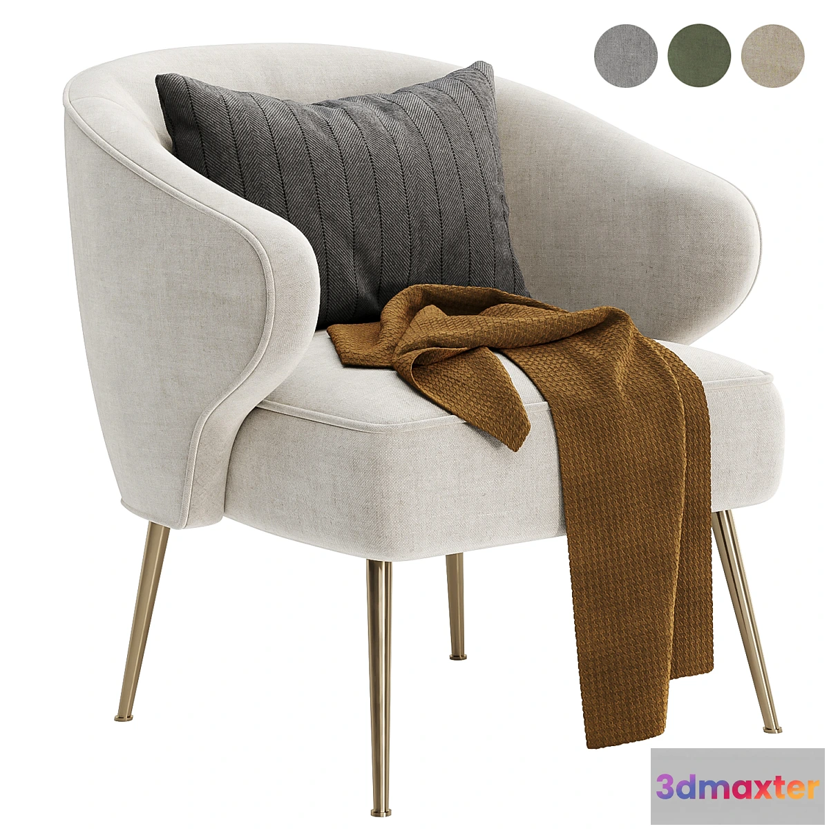 1298929 - Insignares Upholstered Accent Chair 3D Max