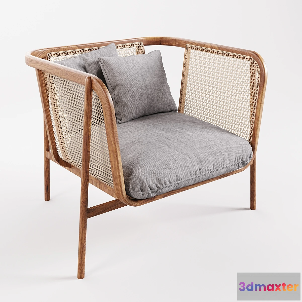 1299420 - Cane Collection Rattan One Seat Lounge 3D Max