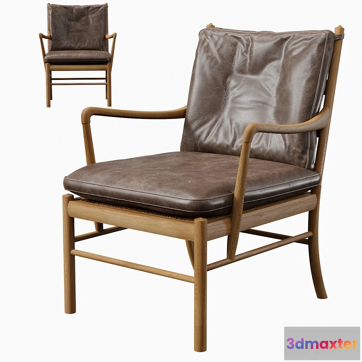 1300375 - schalling OLE WANSCHER COLONIAL ARMCHAIRS 3D Max