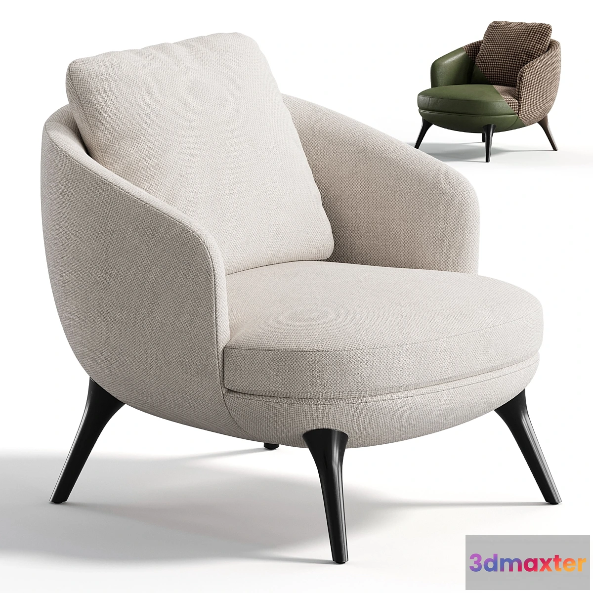 1300542 - Raphael Armchair by Minotti 3D Max