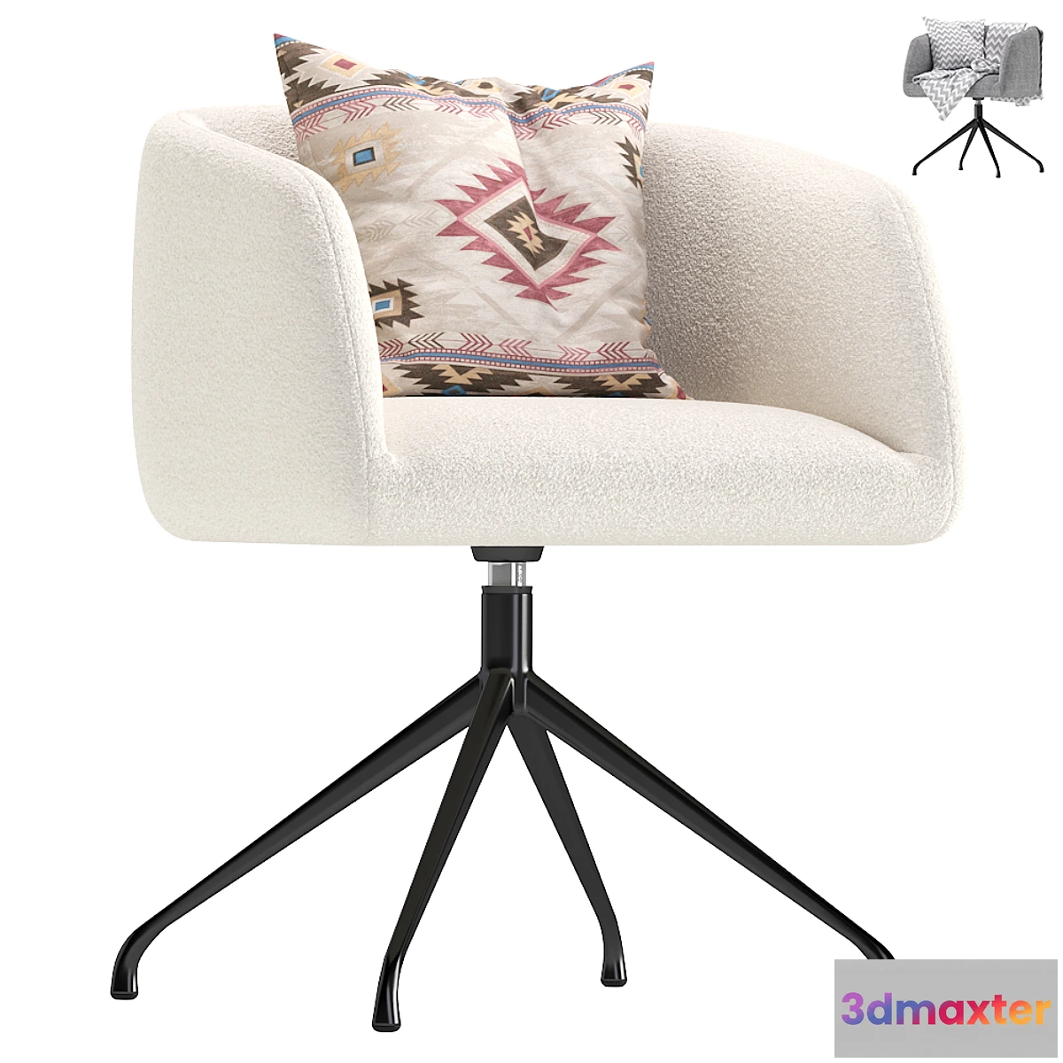 1304840 - Coco Republic Jackson Desk Chair 3D Max