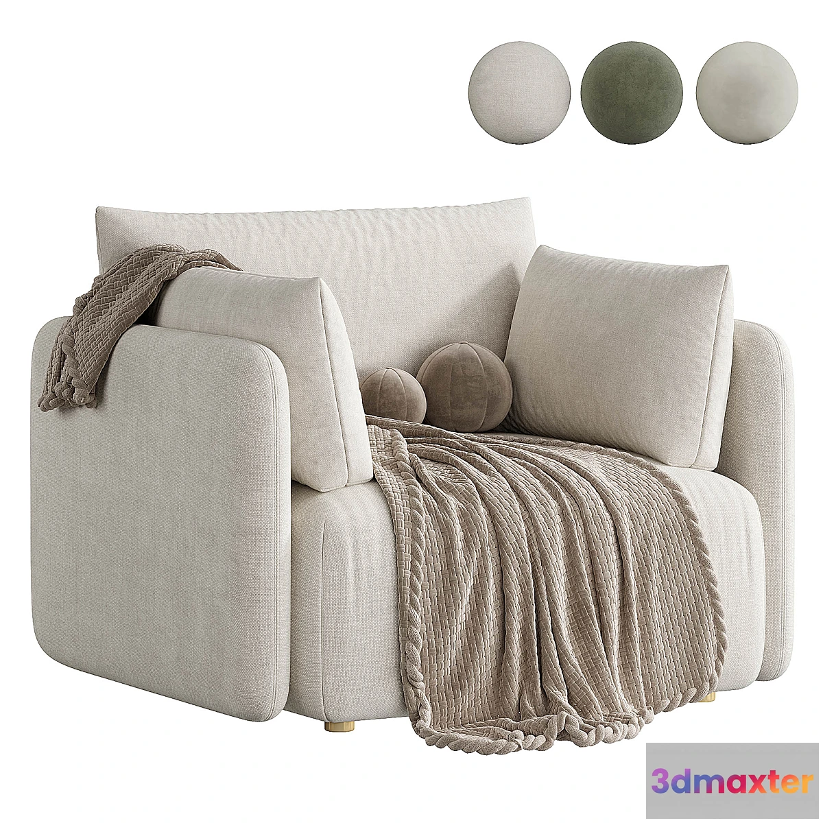 1307464 - Offset Armchair - No.2 3D Max