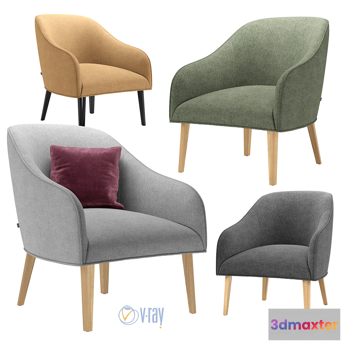 1310706 - La Forma. Armchair Lobby. 3D Max