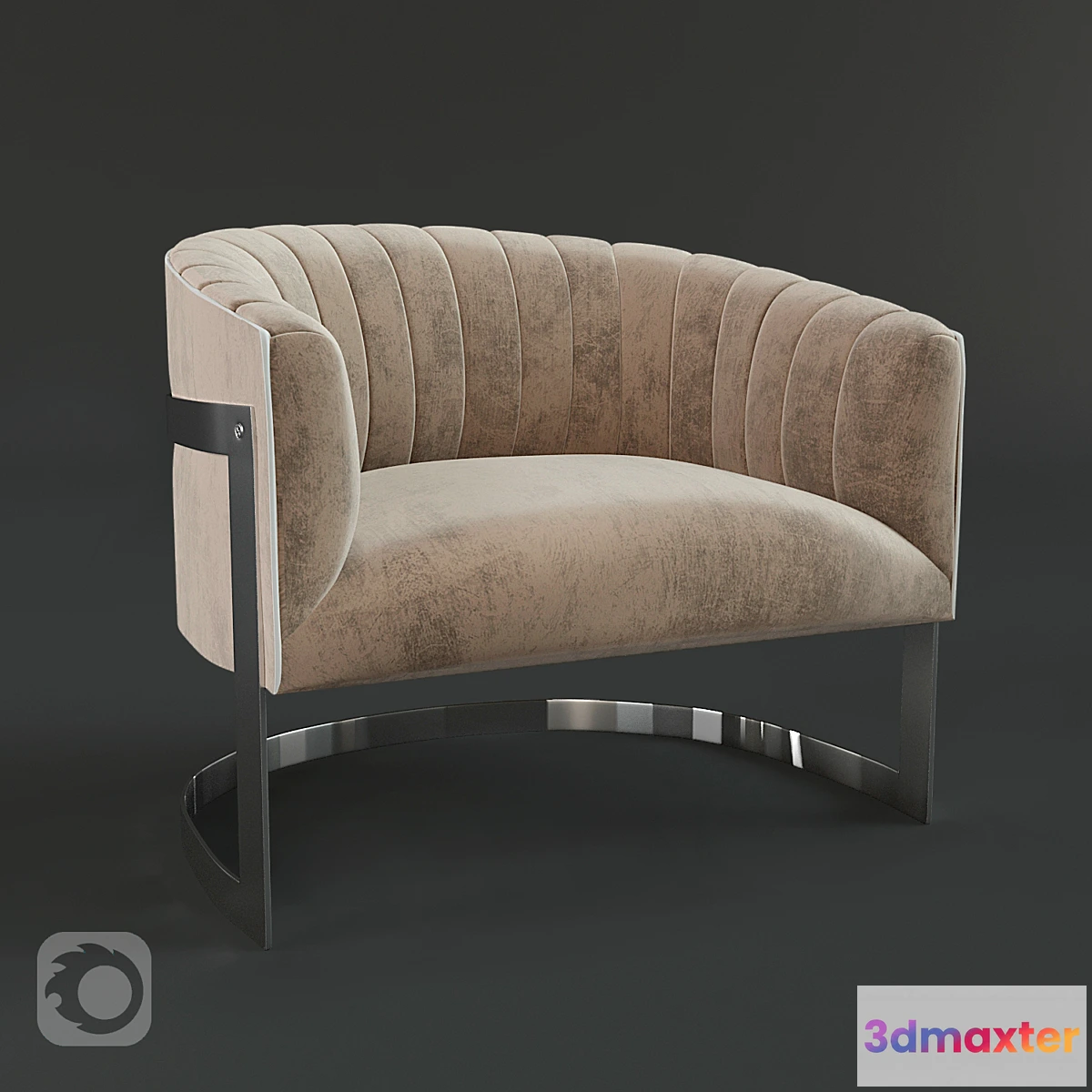 1311014 - Barrel Lounge chair 3D Max