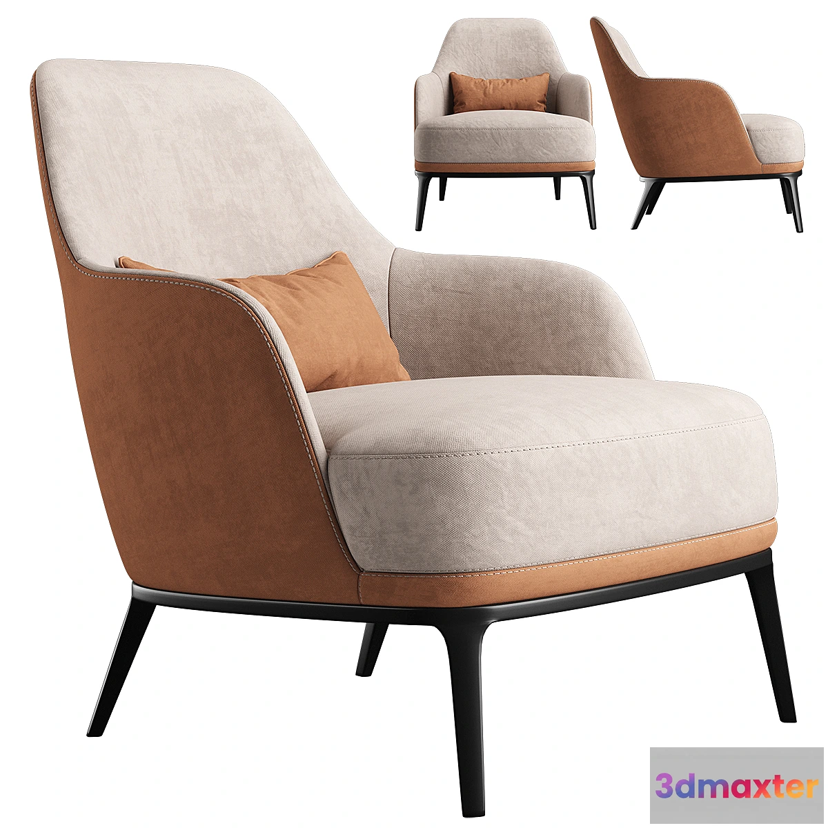 1314595 - Poly F Armchair 3D Max
