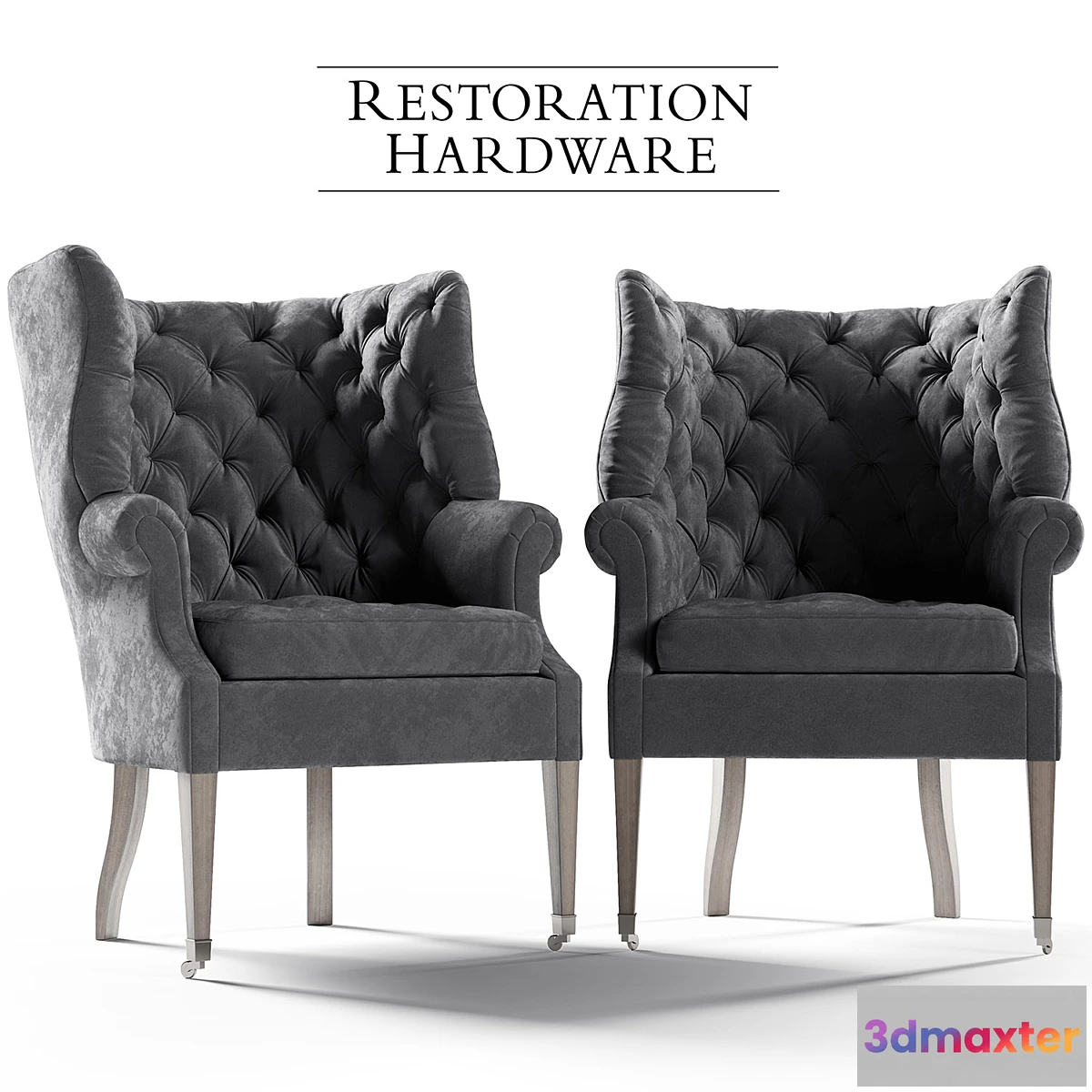 1314659 - Restoration Hardware Wing Chair 3D Max
