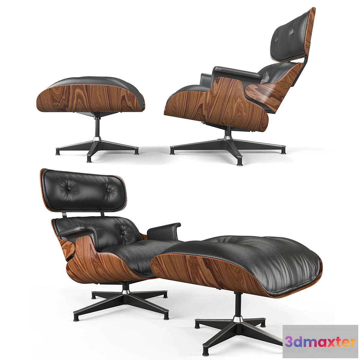 1315043 - eames lounge chair & ottoman 3D Max