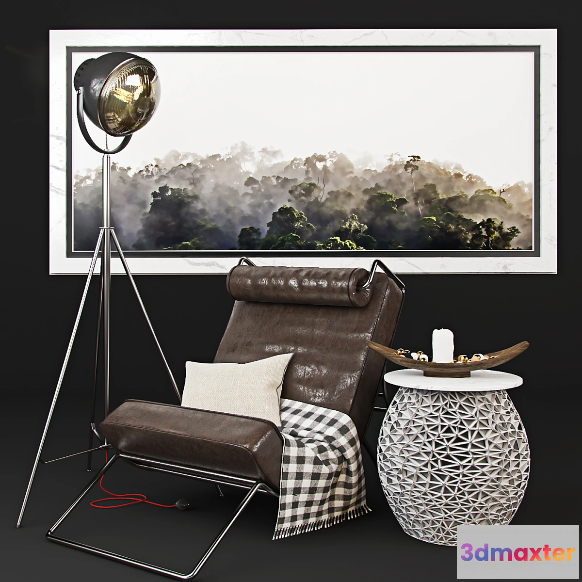 1316605 - Armchair with decor 2 3D Max