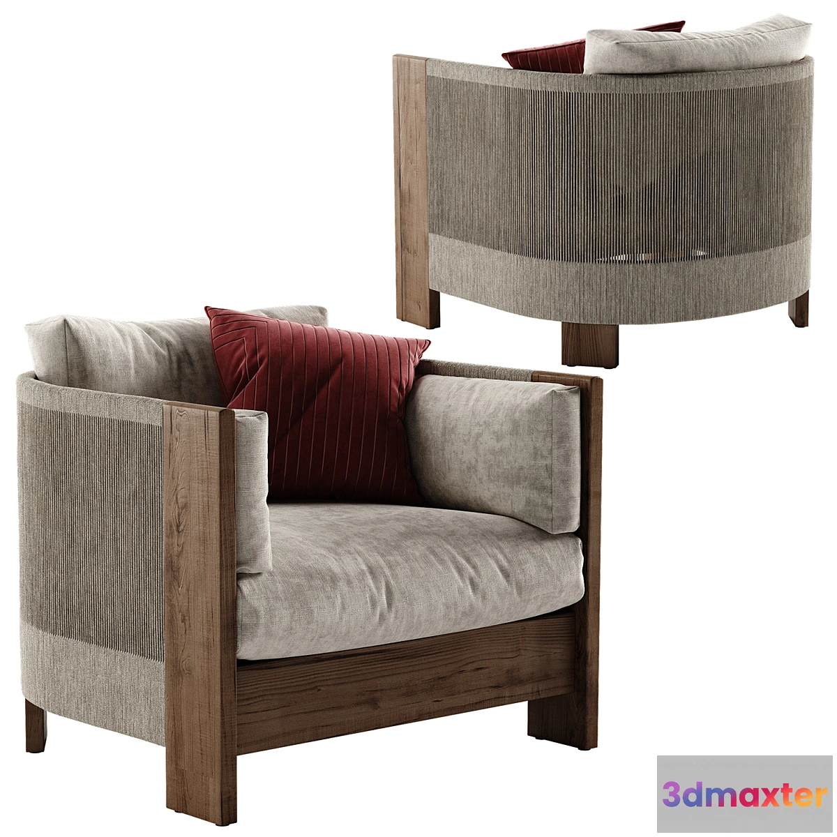 1317680 - West elm porto armchair 3D Max