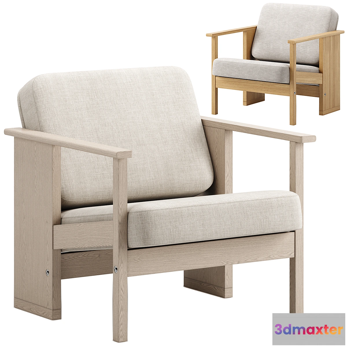 1319186 - Block Lounge Chair - Form & Refine 3D Max