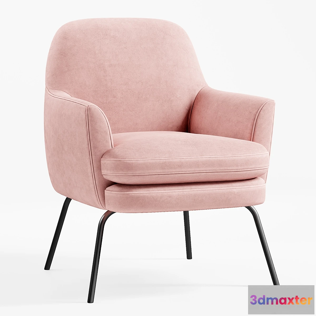 1322954 - Chloe Velvet Arm Chair 3D Max