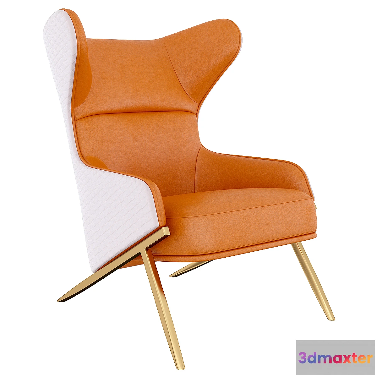 1323400 - DON VITO ARMCHAIR ORANGE - No.2 3D Max