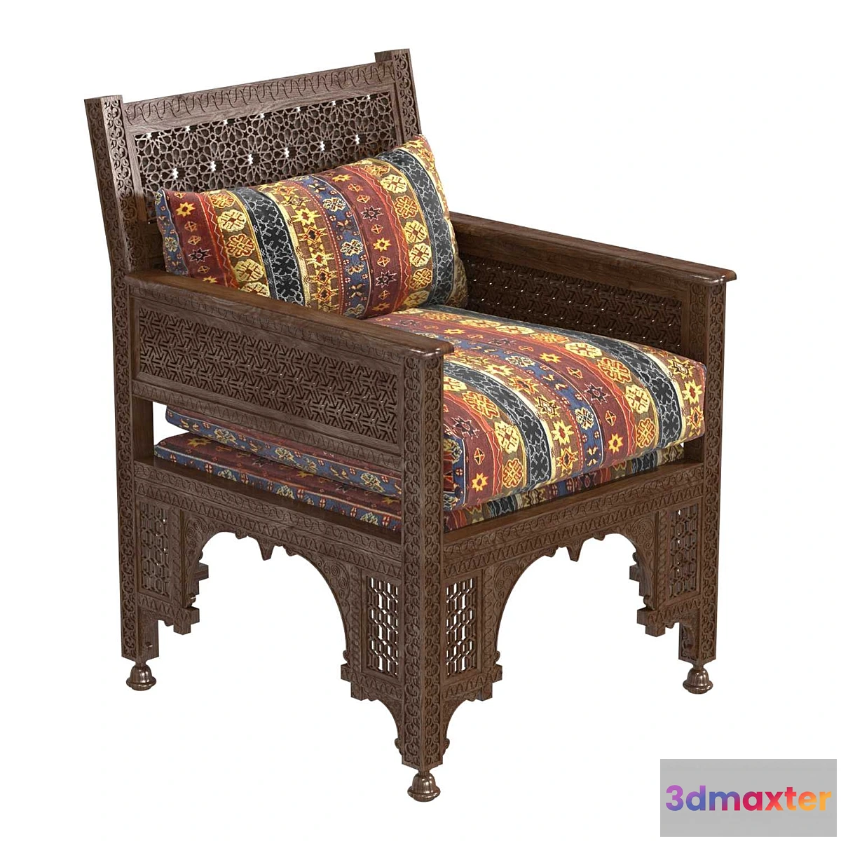 1324210 - Syrian Inlaid Wooden Chair 3D Max