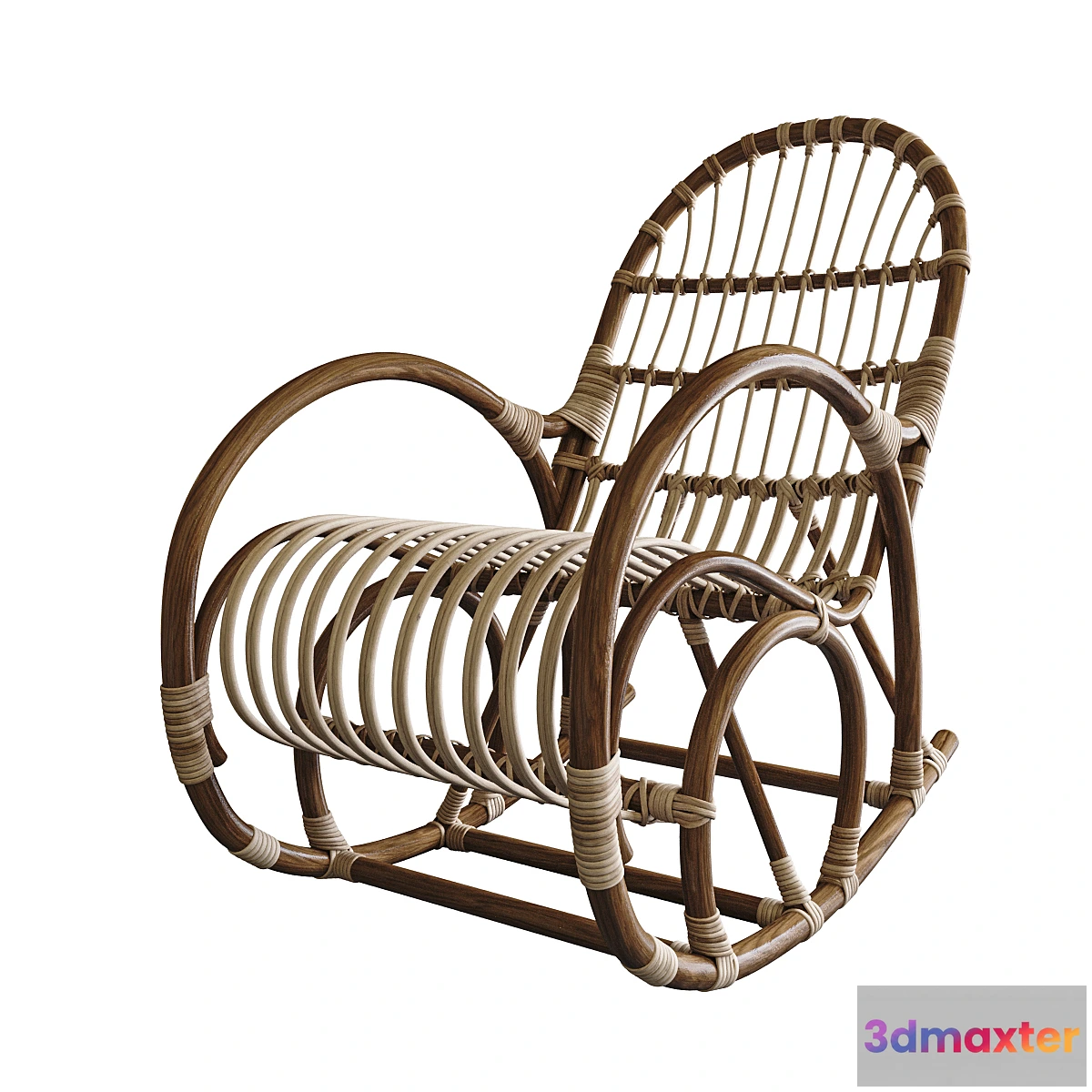 1325094 - Rattan rocking chair 3D Max