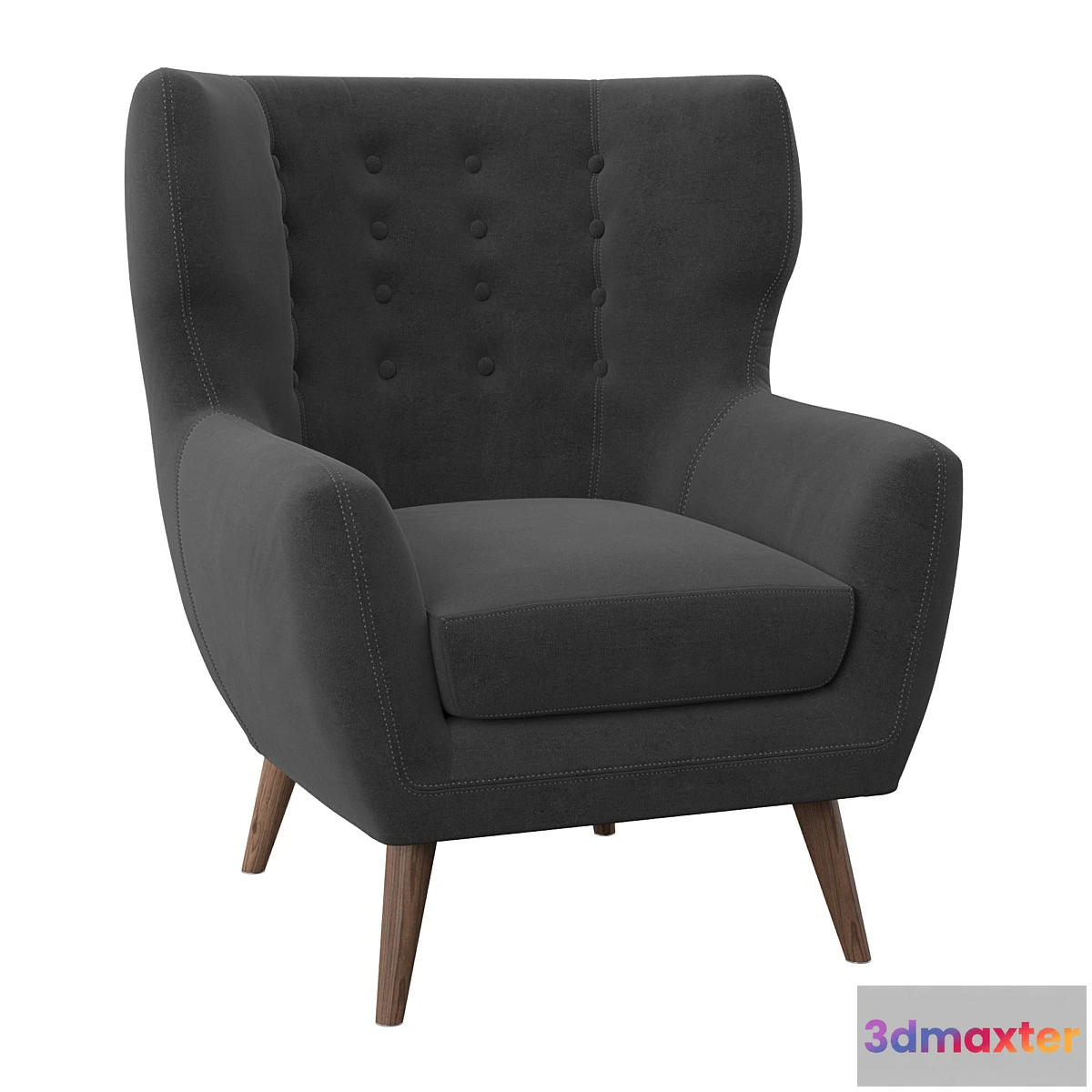 1328490 - Alejandro Wingback Chair 3D Max
