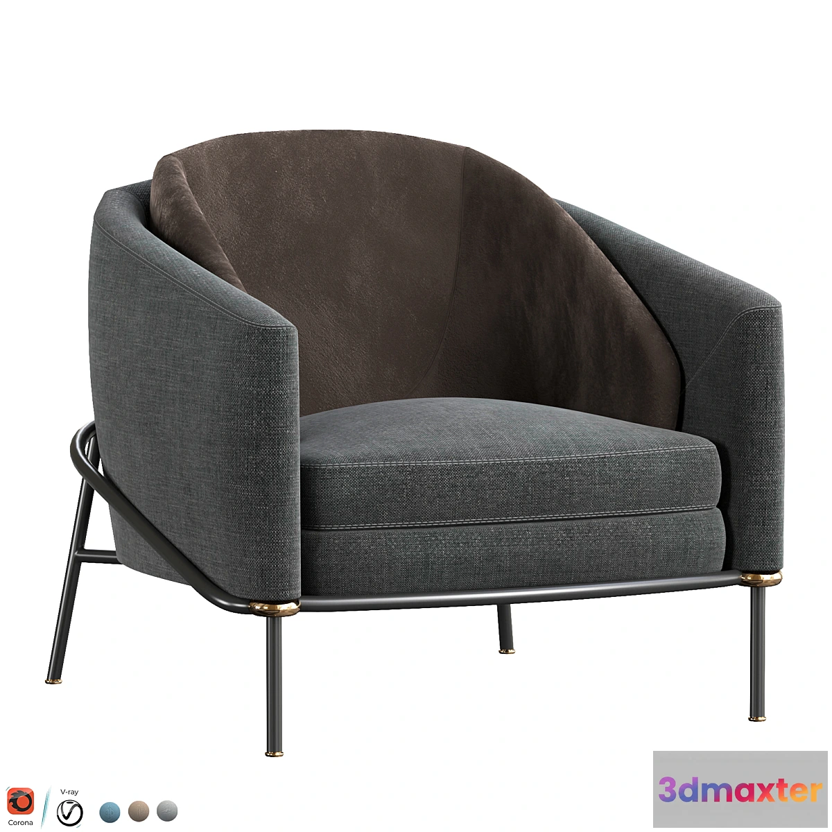 1329753 - Fil noir armchair 3D Max