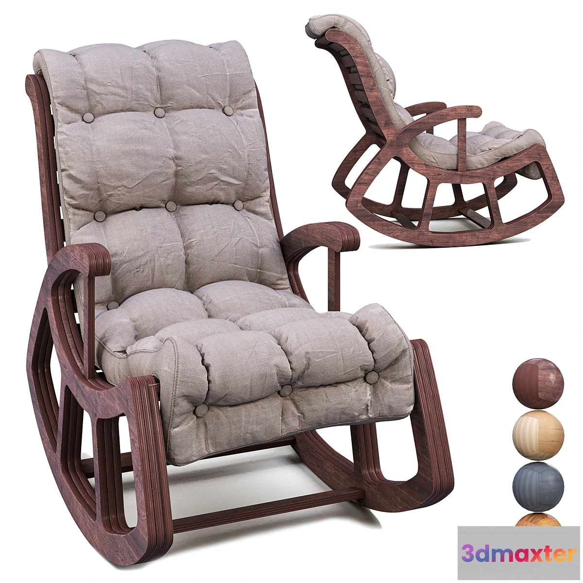 1330736 - 165 Viking rocking chair 3D Max
