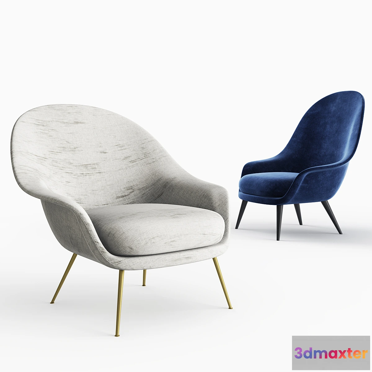 1333850 - Viaduct Bat Lounge Chair 3D Max