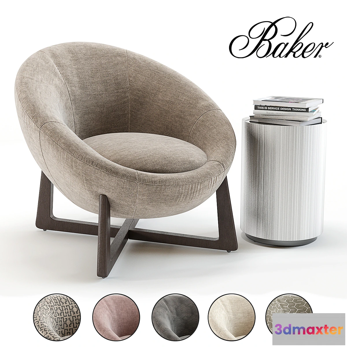 1338826 - Baker Pod Lounge Chair 3D Max