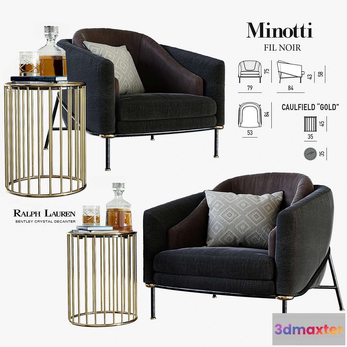 1340853 - Minotti_Fil noir_Caulfield 3D Max