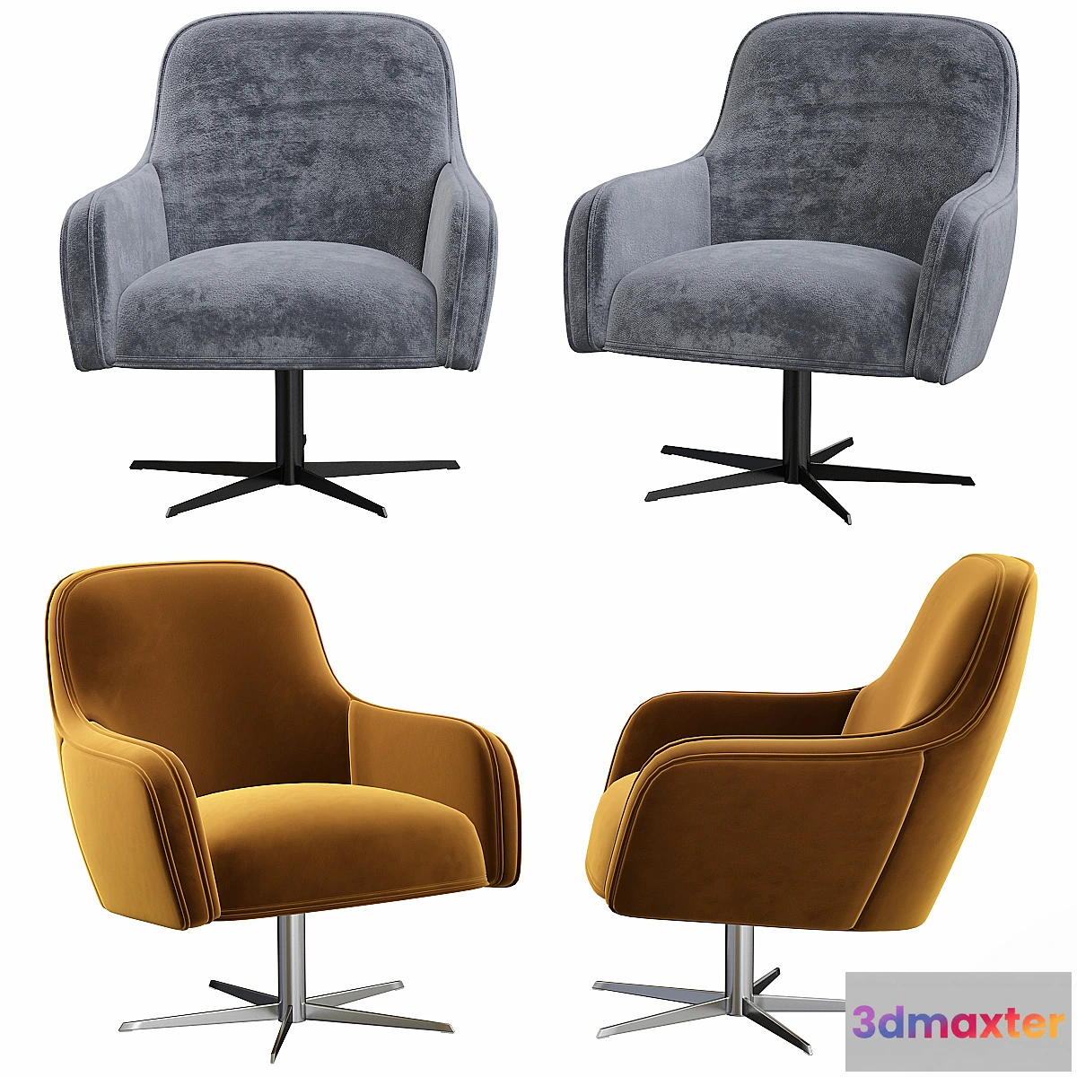 1341702 - SWIVEL CHAIR SERENA - Eichholtz 3D Max
