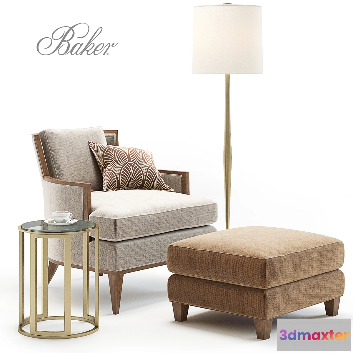 1342058 - Baker California Lounge Chair 3D Max