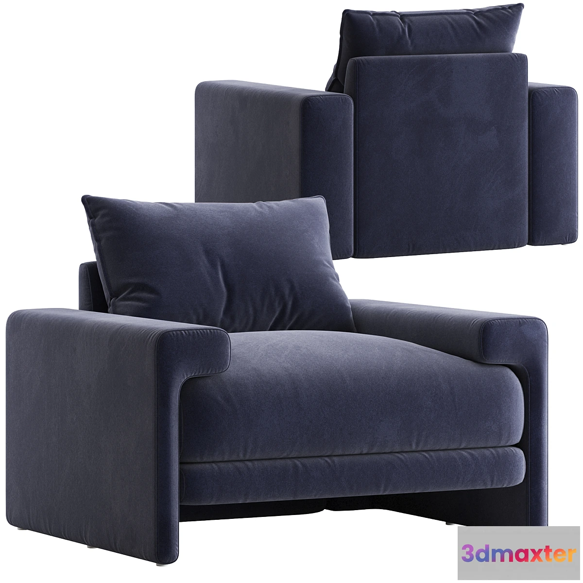 1352818 - CB2 Camden Lounge Chair 3D Max