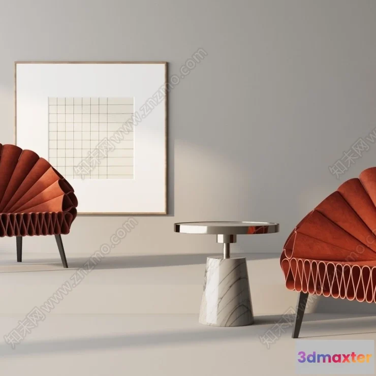 1374197 - Leisure Chairs - 3D Furniture Models for Interior - 027 3D Max