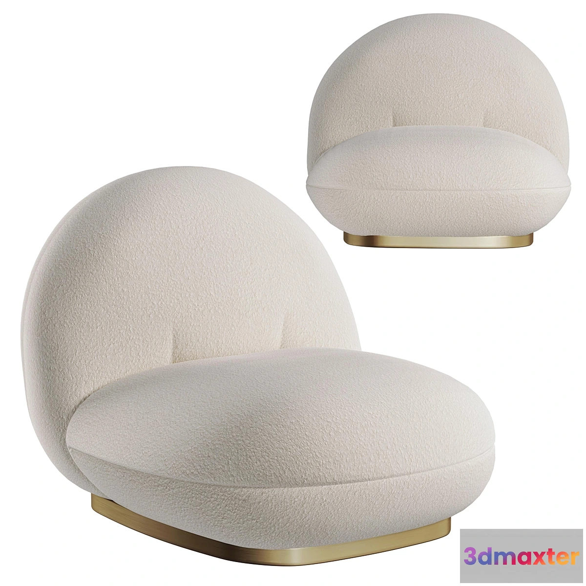 1398280 - Gubi Pacha Lounge Chair 3D Max