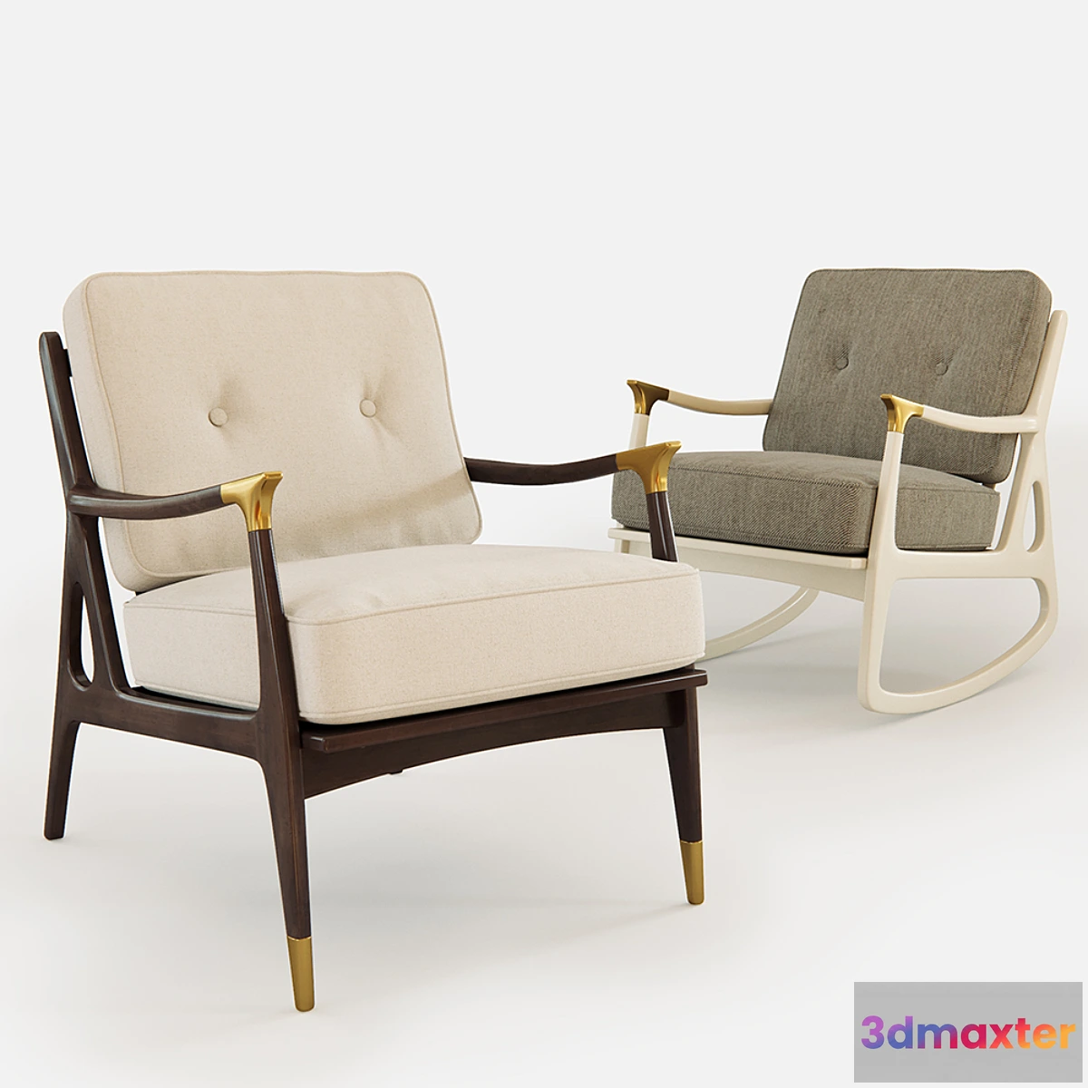 1398550 - Anthropologie Haverhill Rocking Chair 3D Max