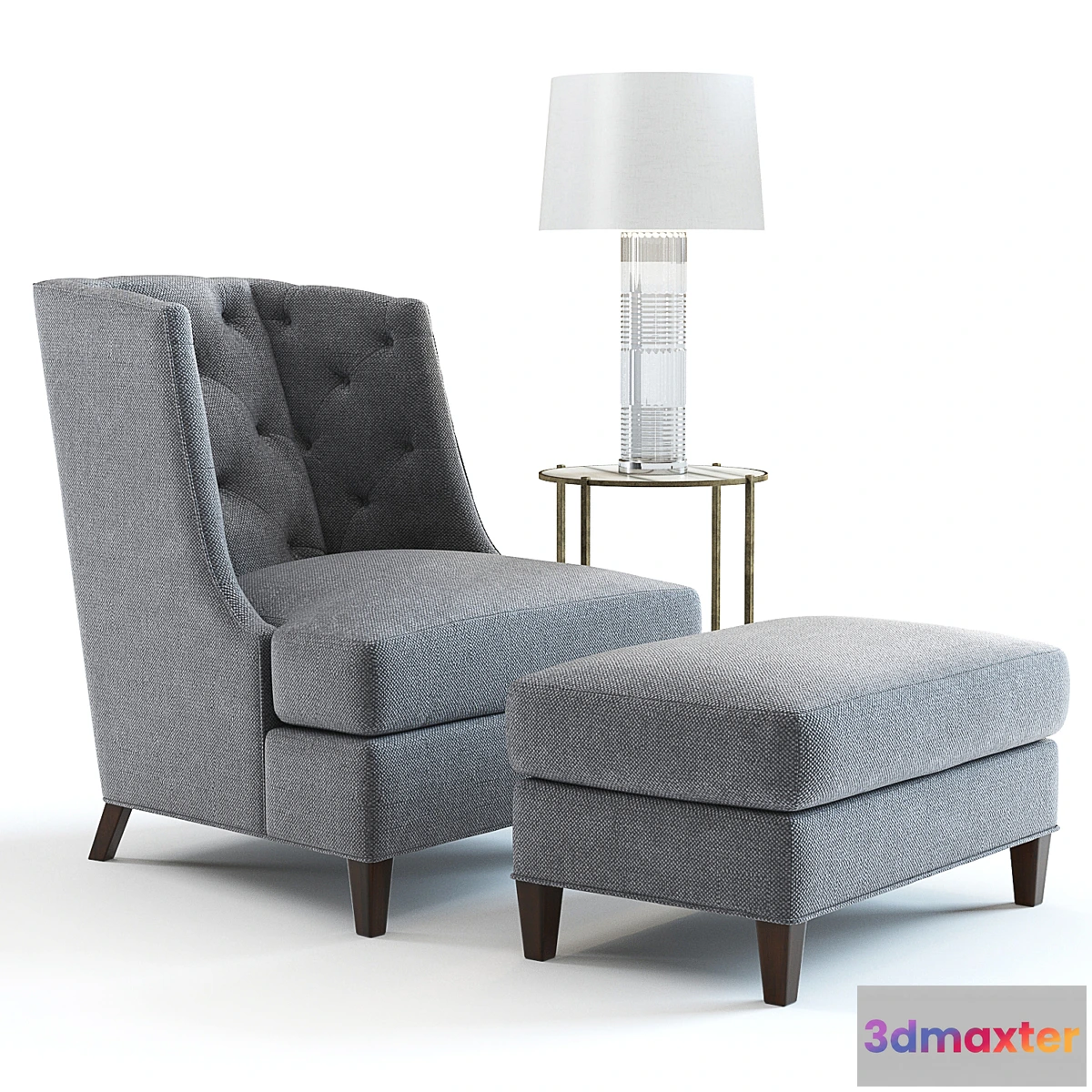 1400356 - Baker Moderne Wing Chair 3D Max