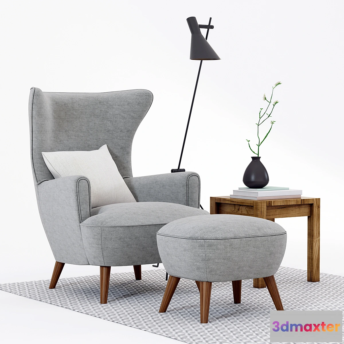 1401862 - Scandinavian Designs Katja High Back Chair 3D Max