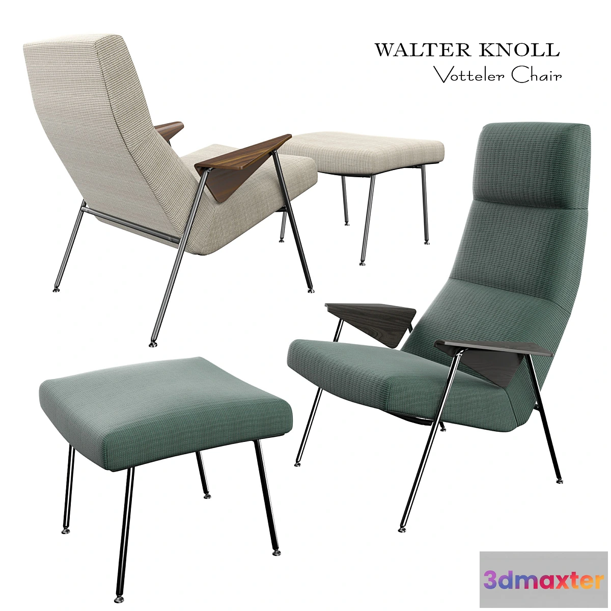1402870 - WALTER KNOLL Votteler Chair 3D Max