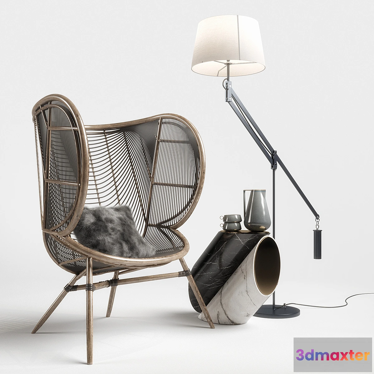 1403264 - Greige Design Olaf Chair Set 3D Max
