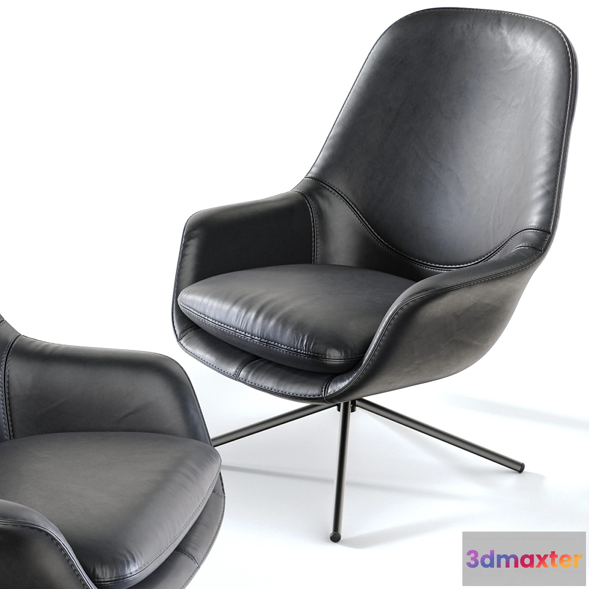 1404600 - ICONS OF DENMARK Smile Lounge High Back 3D Max