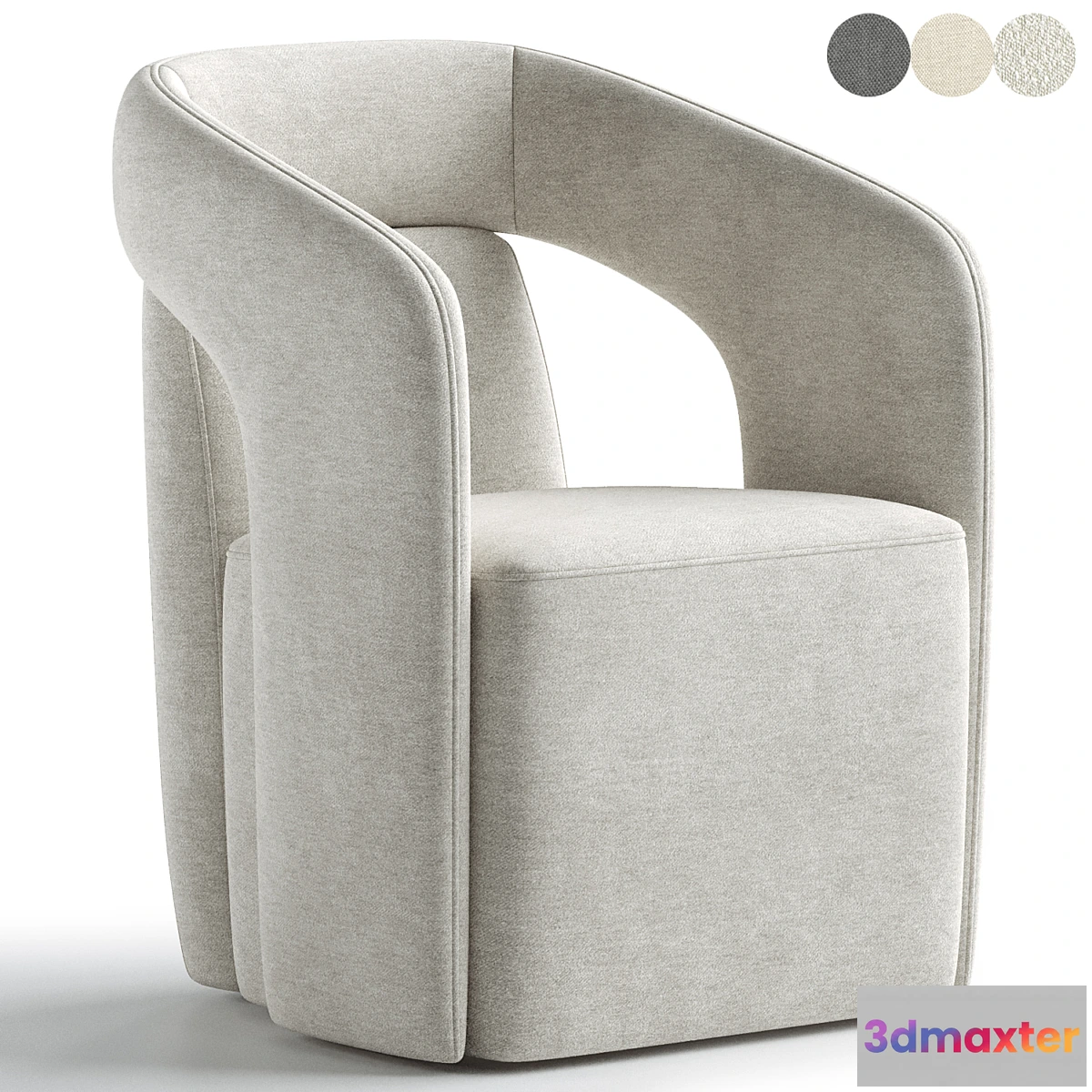 1405754 - Caballito Rolling Dining Chair 3D Max