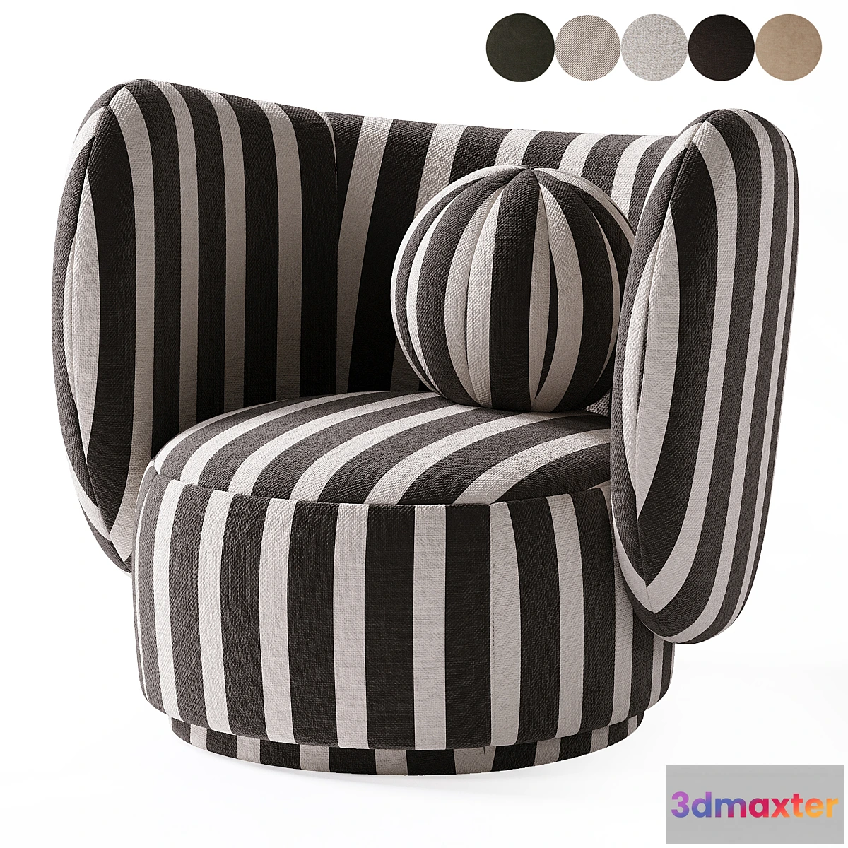 1409904 - Rico Lounge Chair with Swivel Base 3D Max