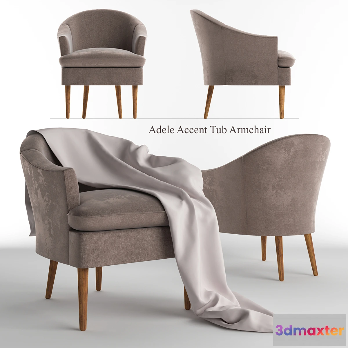 1417098 - Adele Accent Tub Armchair 3D Max