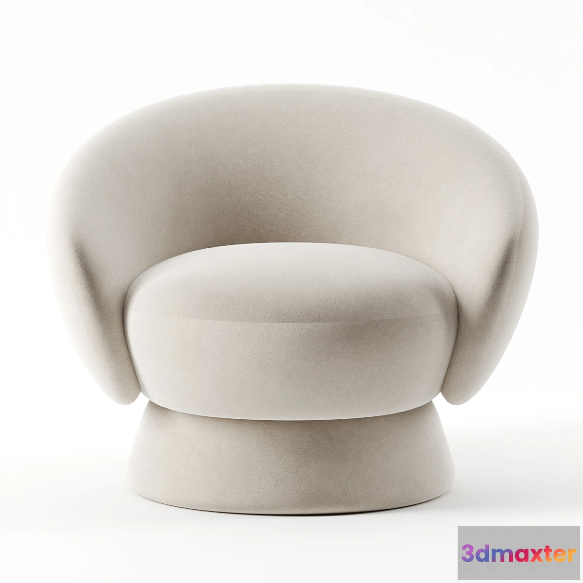 1420960 - Elephant Club Circular Base Curved Lounge Chair 3D Max
