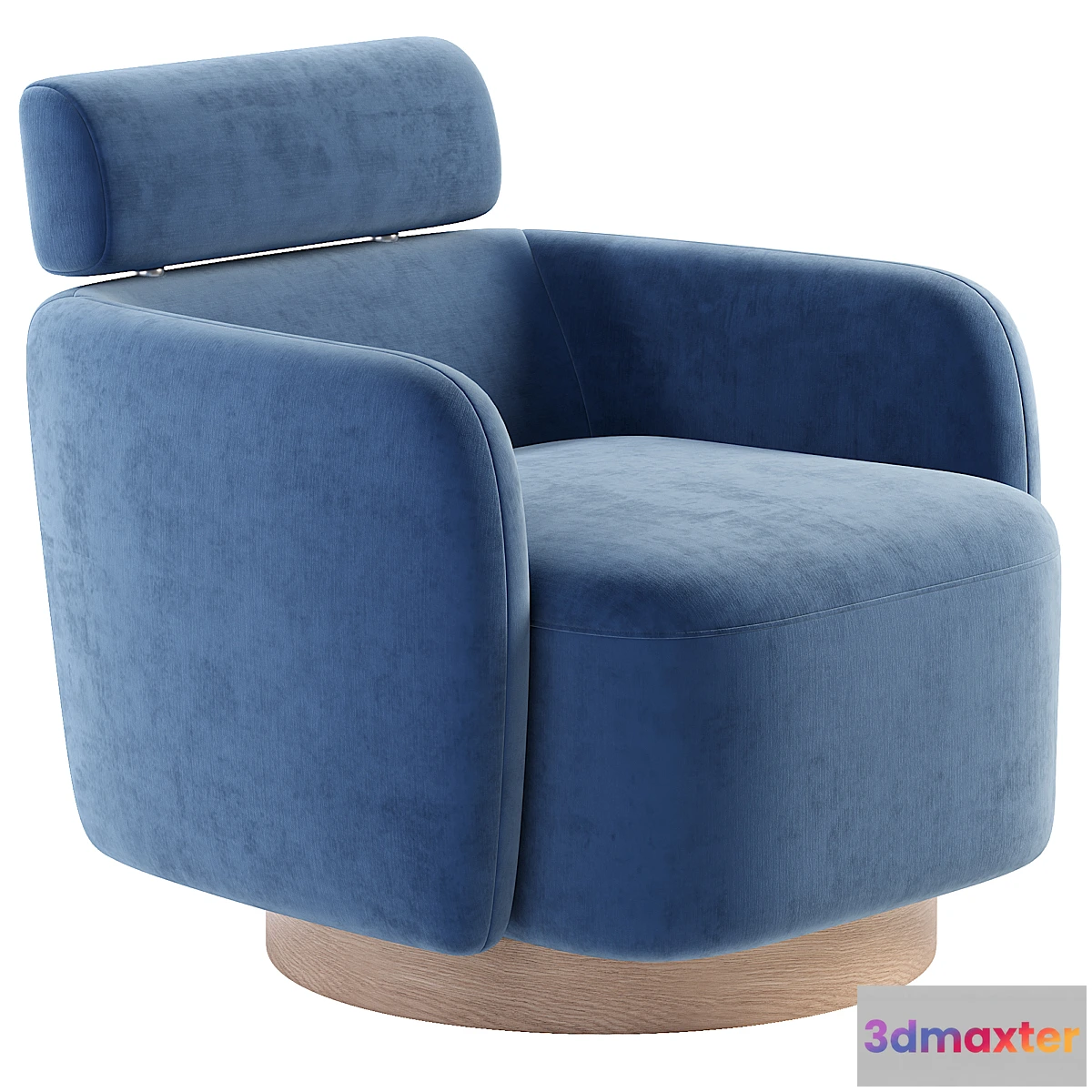 1421070 - Luna Swivel Accent Chair With Adjustable Backrest 3D Max